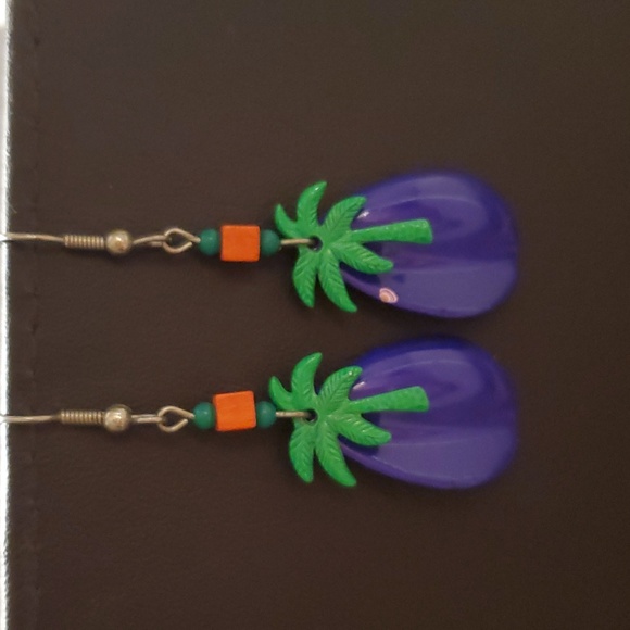 Palm tree earrings - Picture 2 of 4